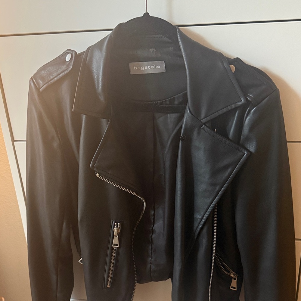 Bagatelle Women's Sleek Black Leather Jacket